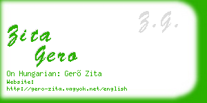 zita gero business card